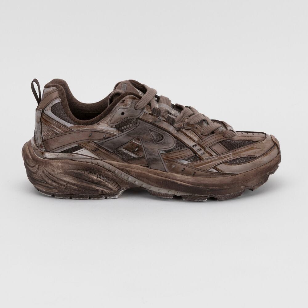 Represent Men Storm Runner Sneakers Dip Dye Chocolate Size 10 US/43 EU